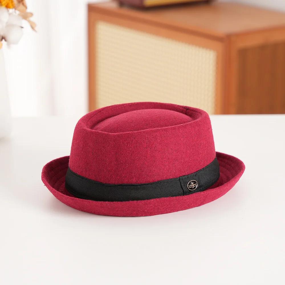 Wool Felt Bowler Hat with Textured Crown & Rolled Brim | British Vintage Style | Unisex Autumn Winter Casual Fedora