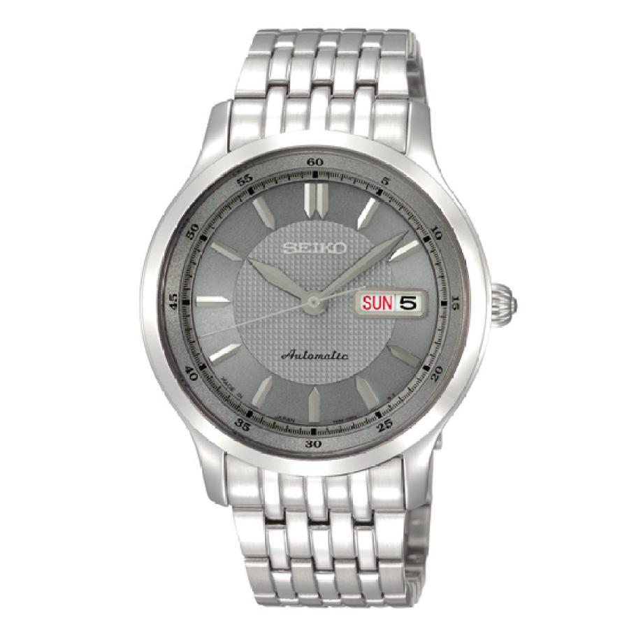 

PRESAGE SNZH31J1 Мужские автоматические механические часы - Циферблат темно-серого цвета, Ремешок из нержавеющей стали, Сапфировое стекло, Водонепроницаемость 100 м, Отображение даты и дня недели серый