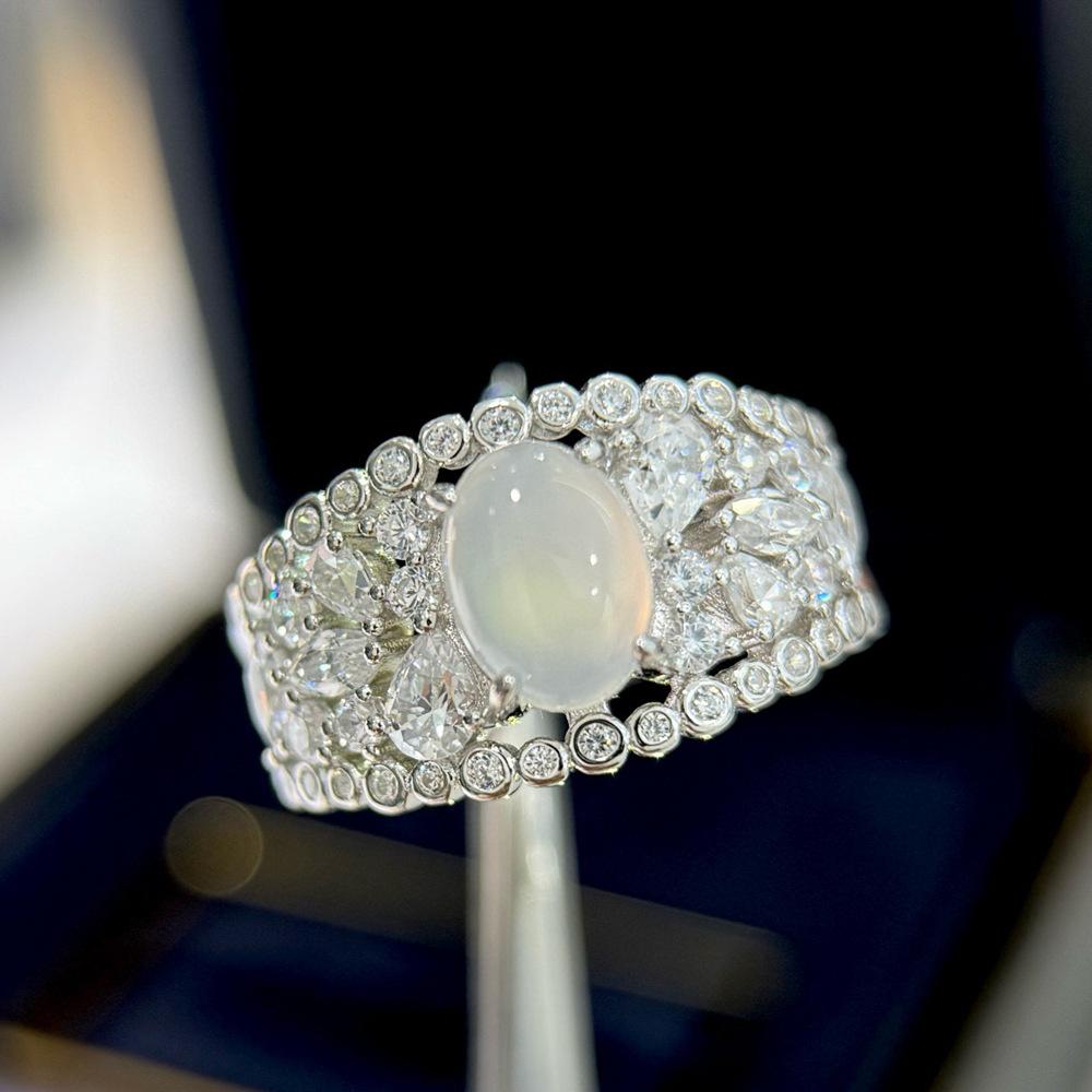 

New Vintage 100% Pure 925 Sterling Silver Rings Aaa Zircconia Lace Ring For Women Luxury Wedding Jewelry 8