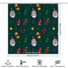 Christmas Decor Shower Curtain with Festive Print Waterproof Fabric Perfect for Holiday Season Decoration