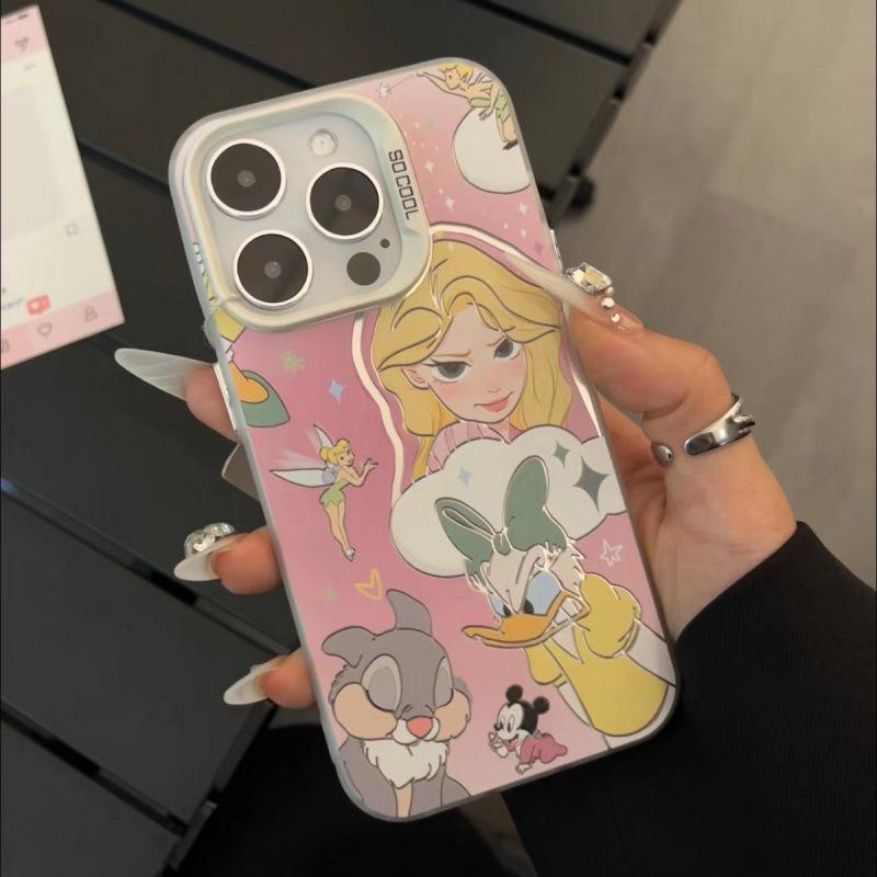 Cartoon Mermaid for Apple 11Promax Mobile Phone Case iPhone11 Large Hole 11 Color Silver 11 New 11 Women