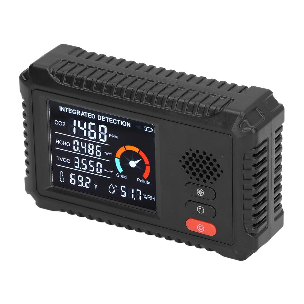 Air Quality Detector 5 in 1 Real Time Environmental Assessment Monitor for HCHO TVOC CO2