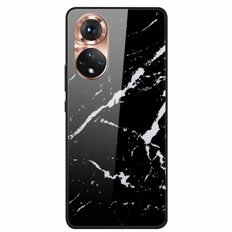 For Honor 50 Case Marble Tempered Glass Back Cover Hard Case For Huawei Honor 50 Pro Phone Cases NTH-AN00 NTH-NX9 Fundas Coque