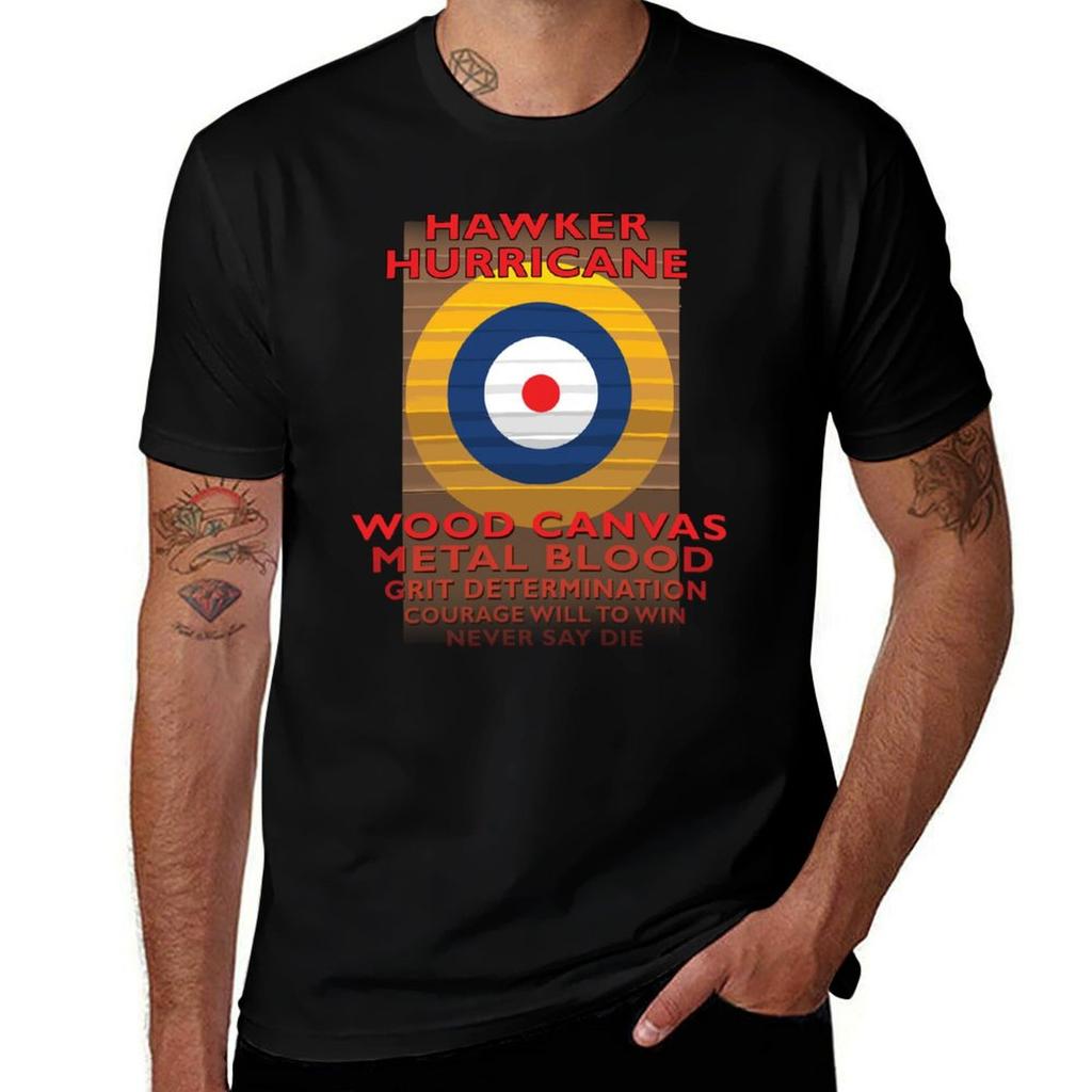 Hawker Hurricane Attraktives Raf Nationales Rundell Luftfahrt Design T-Shirt Schnelltrocknendes Sport Kurzarm T-Shirt