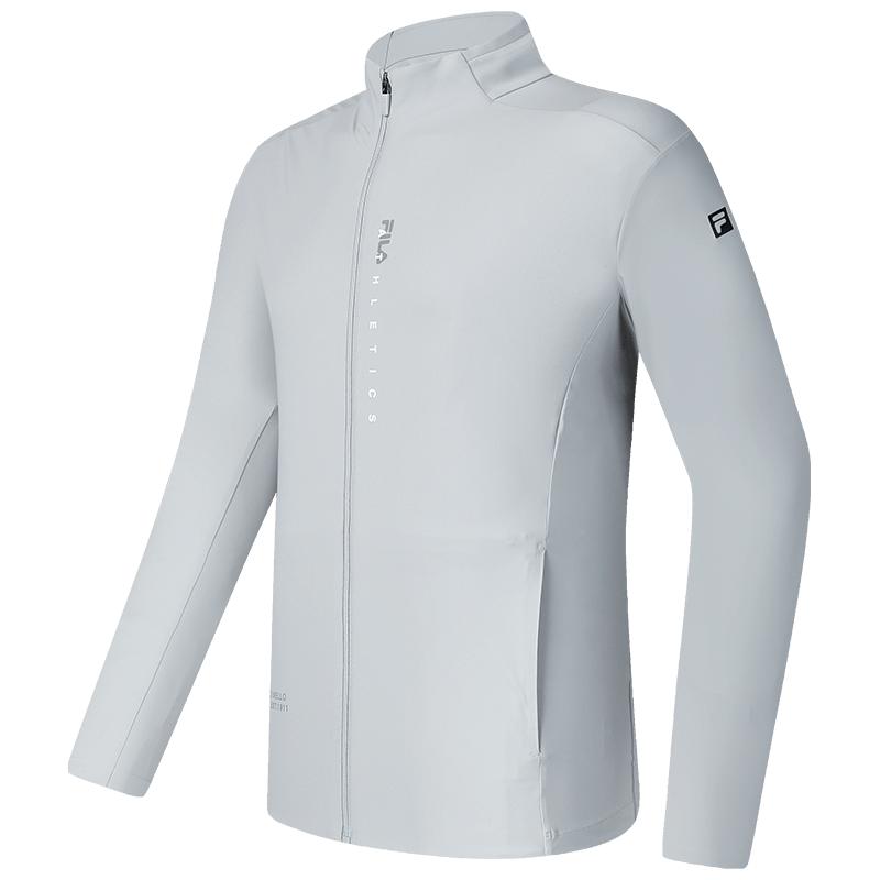 FILA Fitness Fashion Sports Knitted Top Men Tops Stone-Gray A11M421505FCC