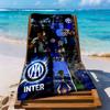 Inter Milan Beach Towel Quickdry Soft Microfiber Comfortable Lightweight Suitable For Swimming Gym Camping Yoga Vacation