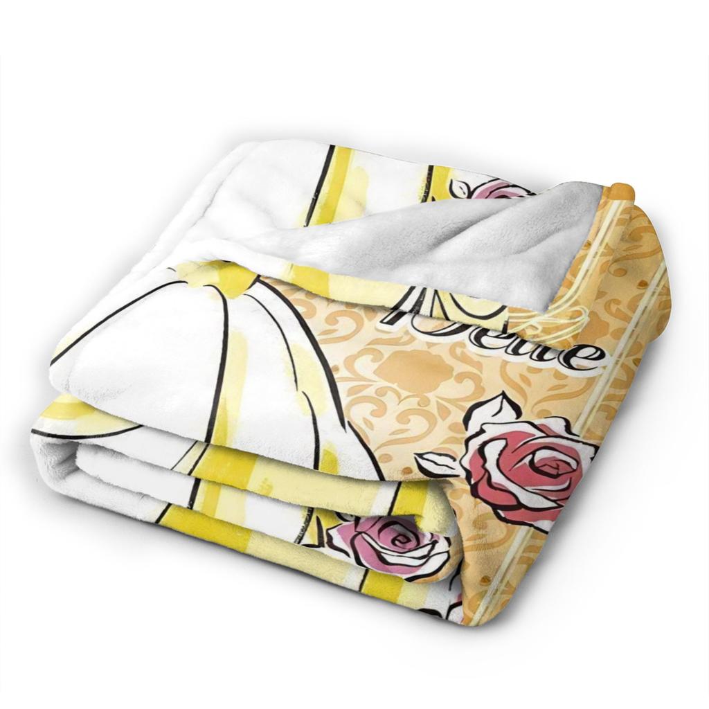 Belle La Bella e la Bestia Coperta Qualità Calda Morbida Plaid Inverno Studenti Decorazioni per la Casa Novità Copriletto