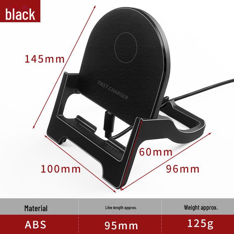 

Вертикальная беспроводная зарядная подставка 15 Вт для мобильных телефонов Wireless Charging Stand чёрный