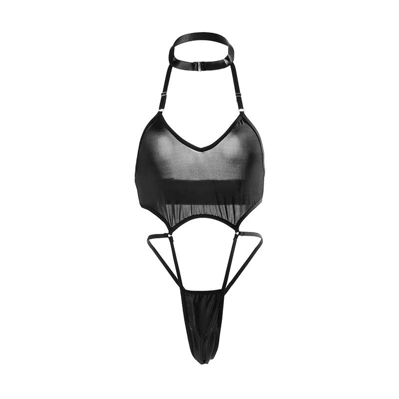 Sex Underwear Deep V Neck Open Onesie Free of Temptation Role Play Hot Uniform Hollow Suit
