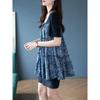 Women's Summer Design Loose Short Sleeve Chiffon Shirt Lace Splicing Slim Top
