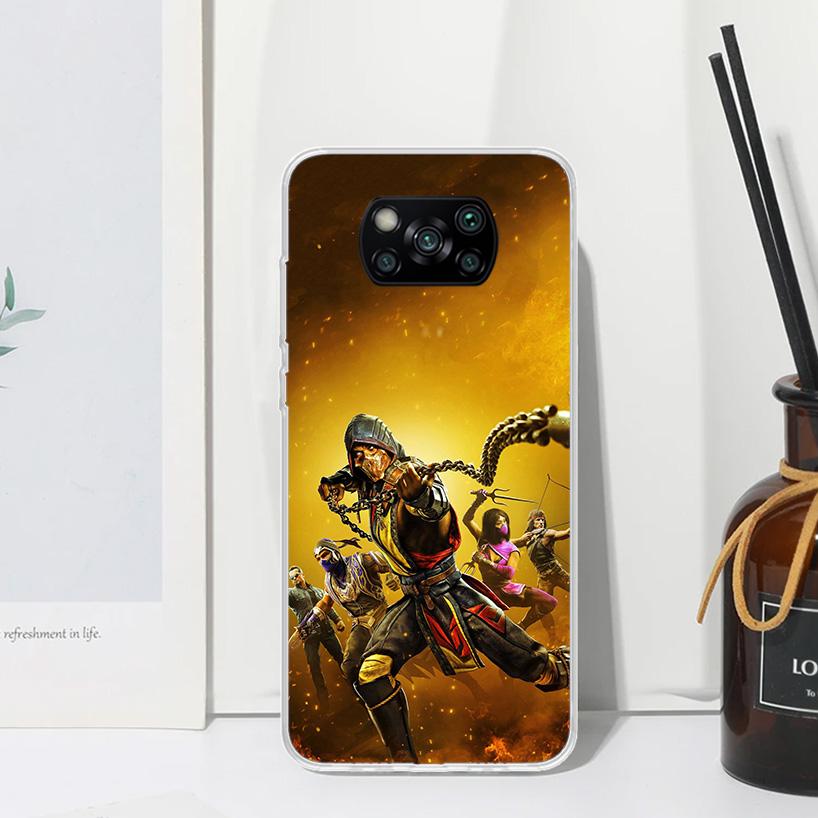Mortal Kombat Phone Case For Xiaomi Poco X7 X6 X5 M7 M8 Pro F7 Ultra Redmi 15C 15 13C 13 12C 12 10 10C 10A Art Fundas Poco X7 X6