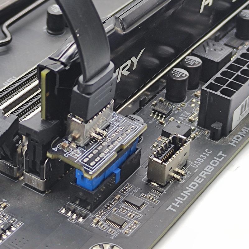 USB 3.0 19-Pin to USB 3.2 Type-C Front Adapter 9-Pin to Type-E 20-Pin