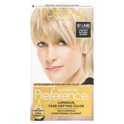 L'Oréal, Preferred Light Color, lichtechte Farbe, 9 1/2 NB, hellstes Naturblond, 1 Anwendung