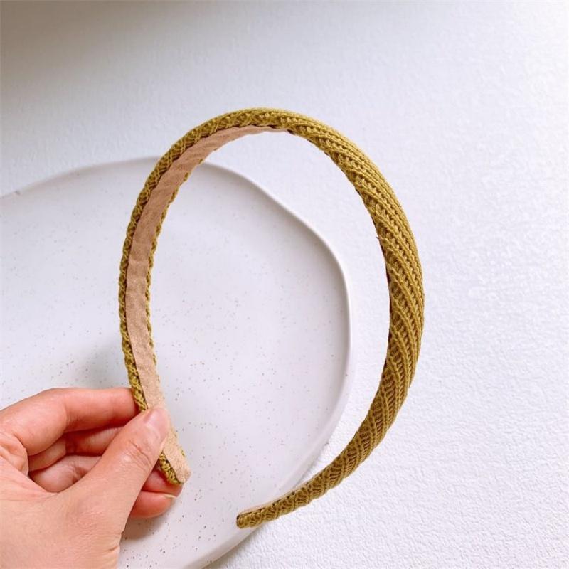 1 autumn and winter knitted wool headband net red new face wash headband small simple white hair card headwear female