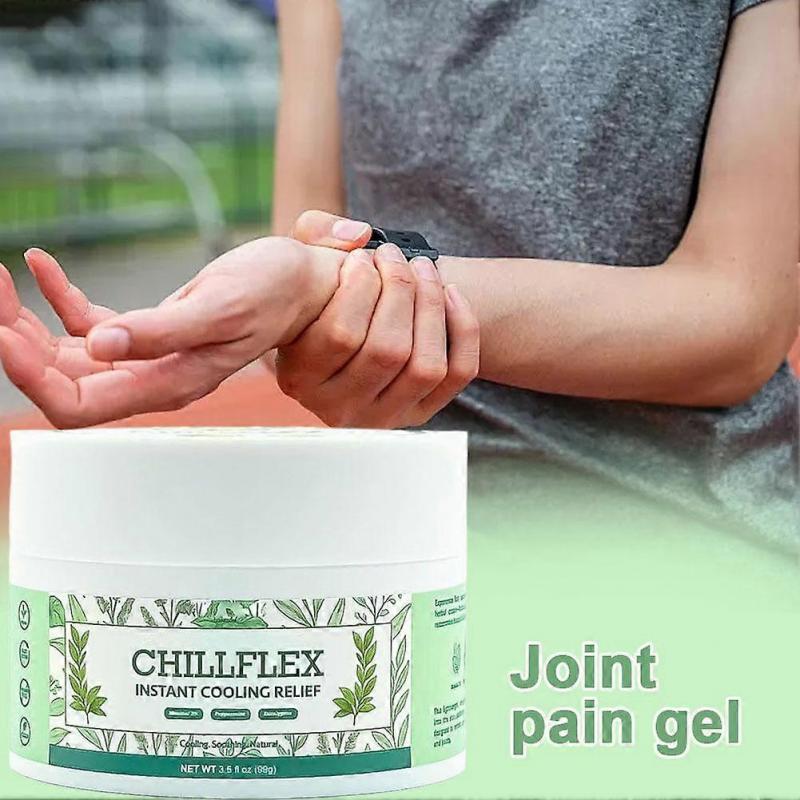 CHILLFLEX Herbal Joint and Muscle Relief Cream: Fast-Acting Cooling Menthol Gel
