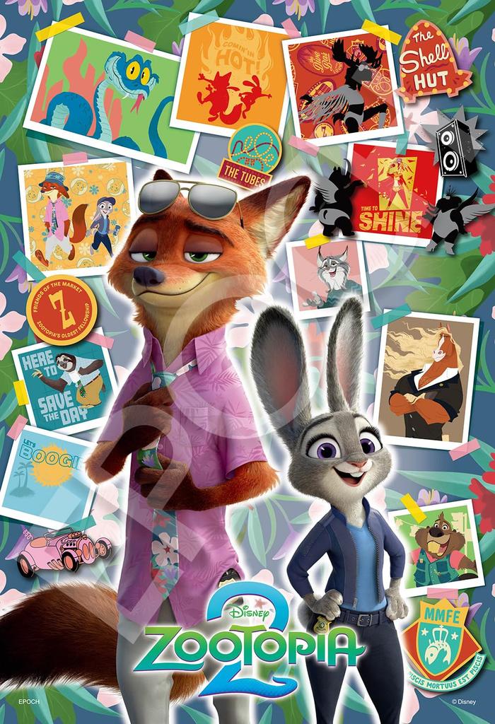 Epoch Jigsaw Disney Movie Zootopia 2 Best Buddies Decorative with and Decorative Stickers 300-Piece Puzzle, - (26x38cm), 73-409s, Collage, Glue,