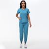Women's Quick-Dry Short Sleeve Stretch Scrub Suit for Nurses and Beauty Salon