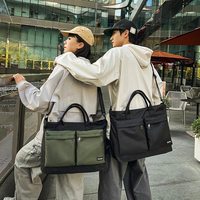 Large Capaci Nylon Busin Casual Crossbody Bag Single Oulder Commuter Ort Trip Travel Bag Handheld Mailman Bag
