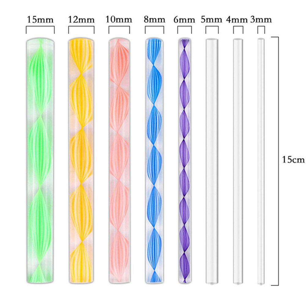 8pcs/set Nail Art Ceramic Sticks DIY Craft Mandala Dotting Tools Pottery Tools Clay Roller Acrylic Rod