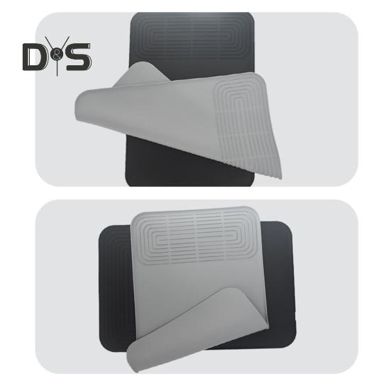 Silicone Coffee Mat Anti-Slip Grip Dish Drying Mats BPA-Free Waterproof Heat-proof Countertop Mat Espresso Drink Bar Station Accessories