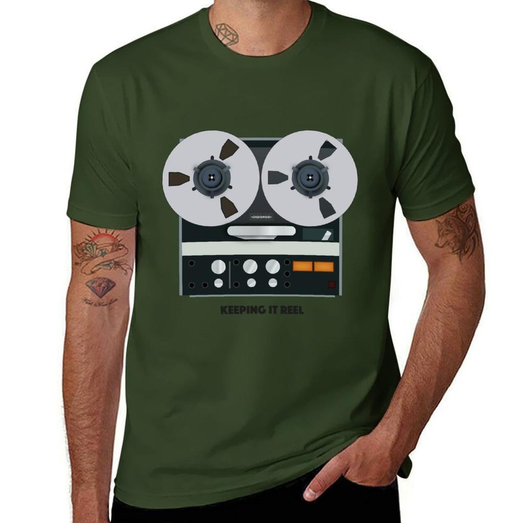 Reel To Reel Tape Recorder Revox T-Shirt Anime Clothes Plain Cute Tops Aesthetic Clothes Men T Shirts