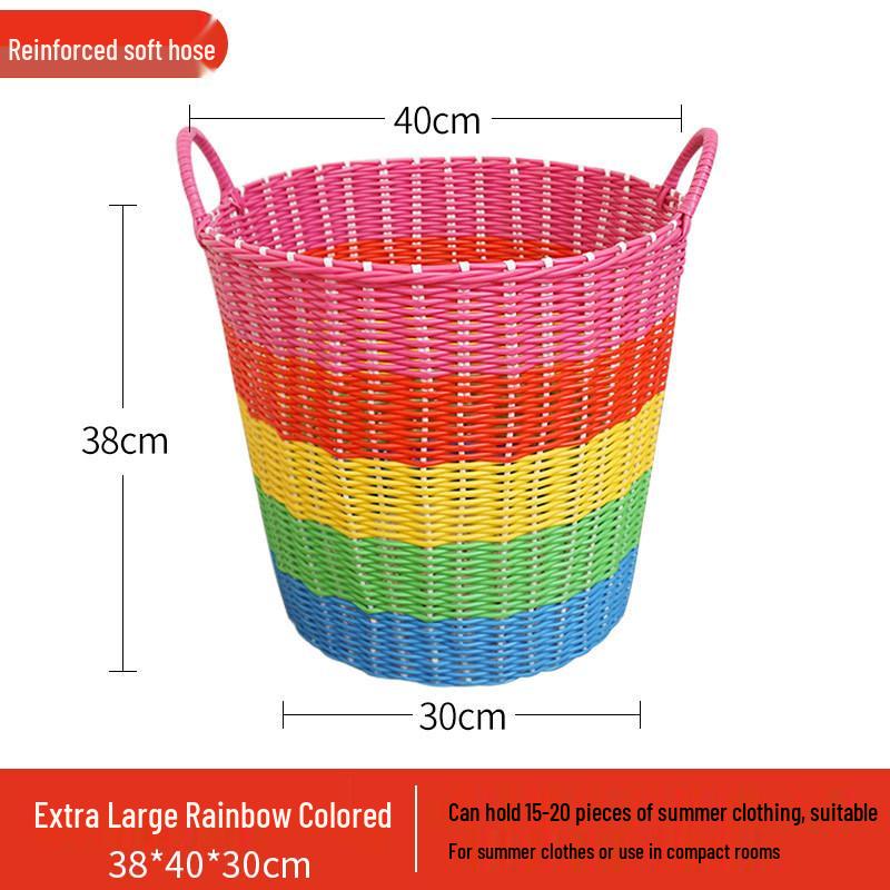 Lux Woven Rattan Laundry Basket - Elegant Clothes Storage Solution