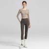 Women's Slim Fit Yoga Top with Built-in Bra - Long Sleeve for Autumn & Winter Fitness, Running, and Pilates