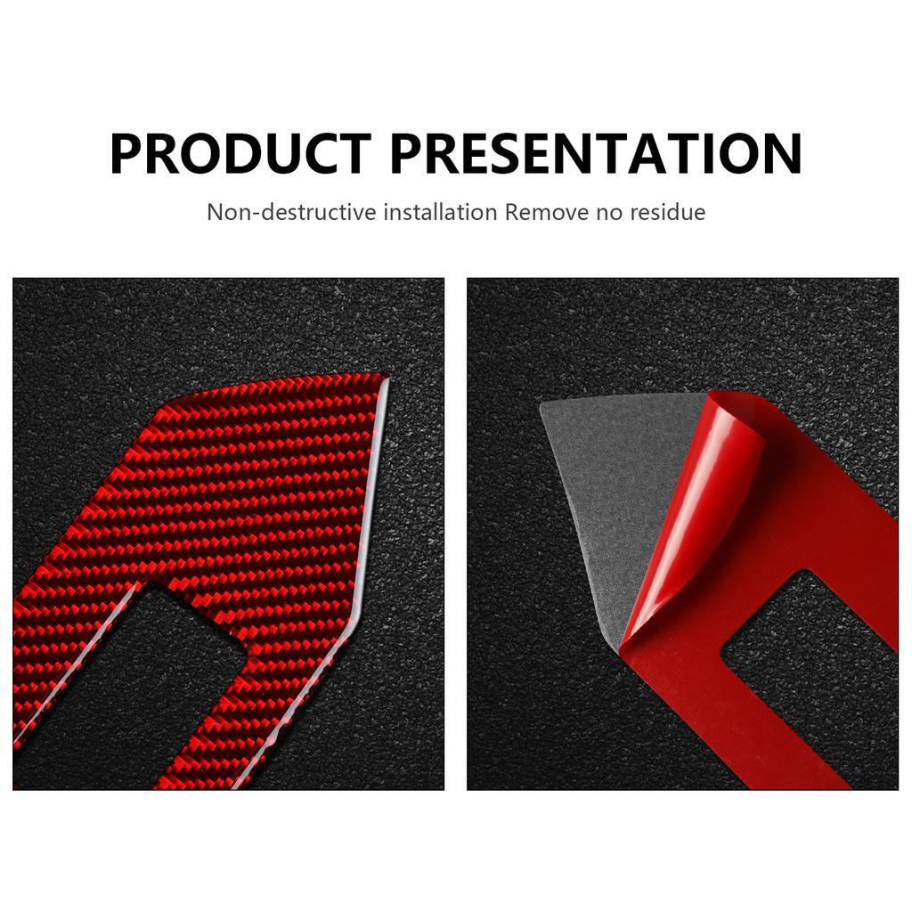 For Ford Mustang 2009-2014 Accessories Carbon Fiber Car Window Lifter Control Switch Panel Sticker Decal Interior Trim