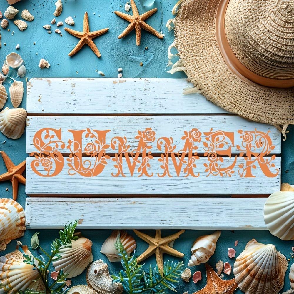 36pcs DIY Painting Templates Rose Letter Hollow Graffiti Template Spray Mold  Wall Decals