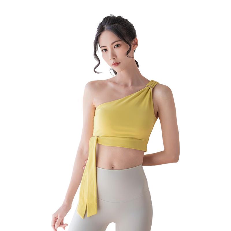 OEING Women's One-Shoulder High Elastic Sports Bra Tank Top