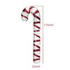 Red Clear Strips Cane Shape Crystal Glass Quantity Plug