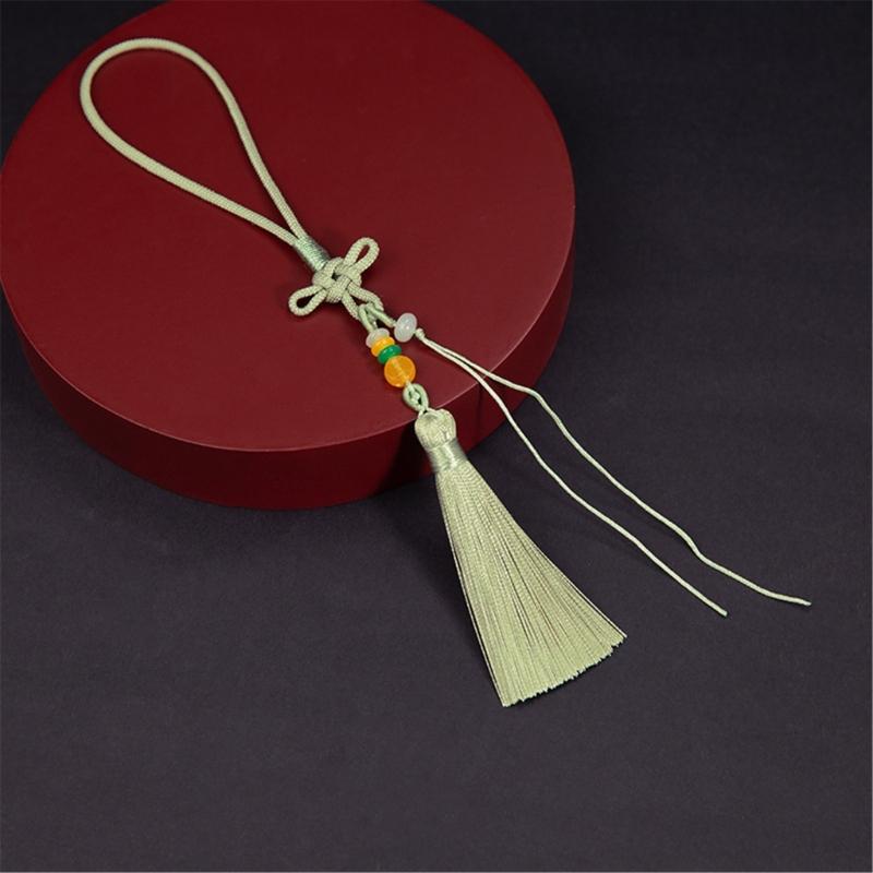 Colorful Tassels Keychain Pendant Phone Strap Chinese Knot Design Stylish Accessory For Keys Backpacks or Phones