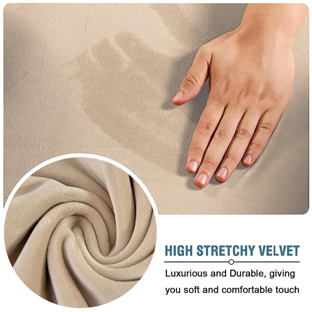 Super Soft Velvet Sofa Seat Cushion Cover For Living Room Stretch Elastic Protector L Shape Corner Armchair Sofa Slipcover