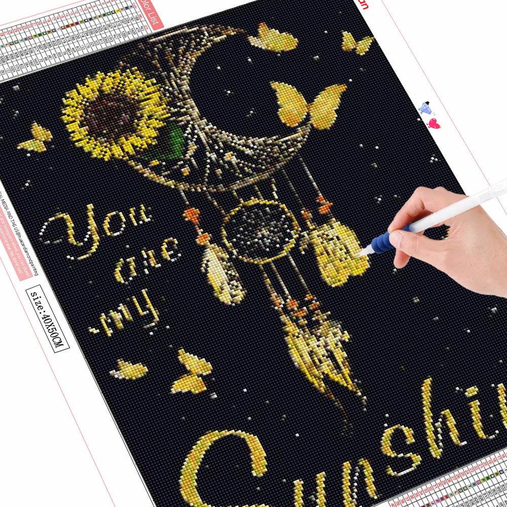 5D DIY Diamond Painting Sunflower Blackboard Cross Stitch New Arrival Diamond Embroidery Flower Handicraft Home Decor