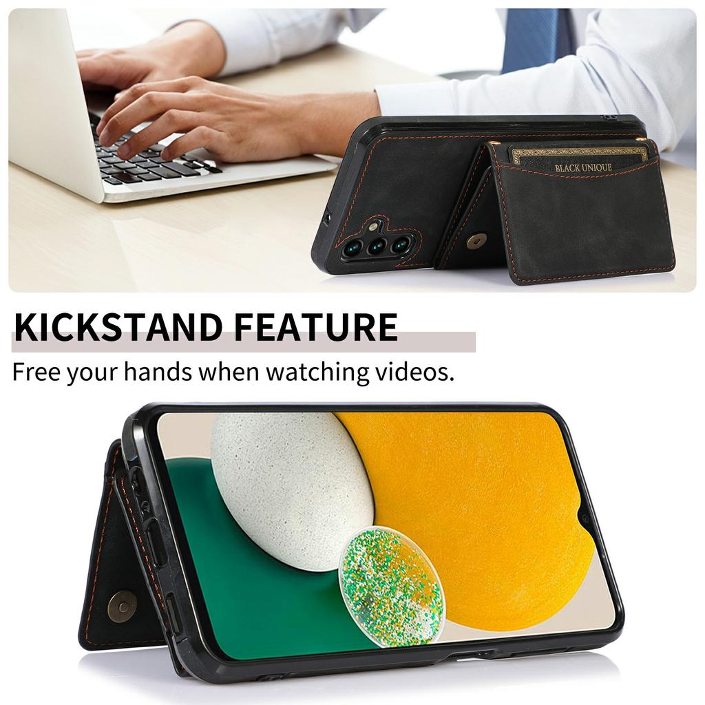 For Samsung Galaxy A16 4G/5G Phone Case Tri-Fold Wallet Kickstand PU Leather+TPU Back Cover