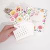 Detachable Base Bloomy Flowers Desk Calendar Vase Shaped Monthly Planner  for Table Desk Decor