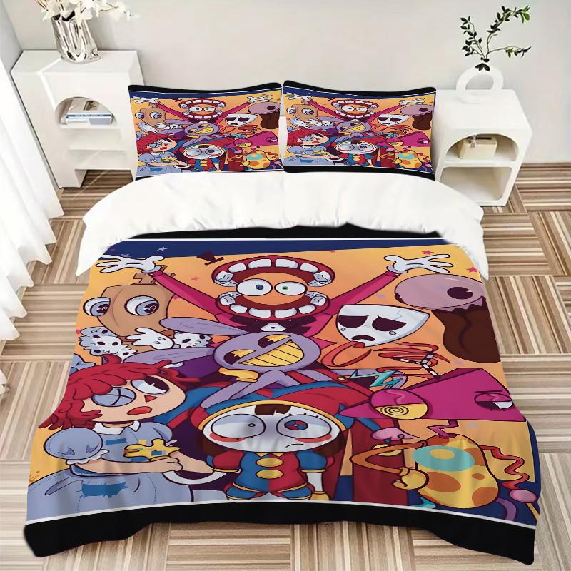 3Pcs Cartoon Characters Celebration Bedding Sets For All Sizes New 3D Printed Bed Cover Comforter Duvet Cover Pillowcase Bedroom Decoration