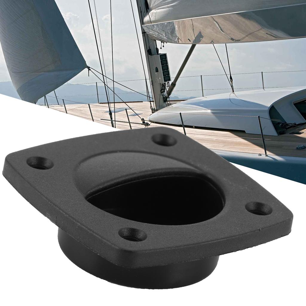Pull Handle Nylon Deck Hatch Handle Accessory for Marine Yacht Fishing Boat Black