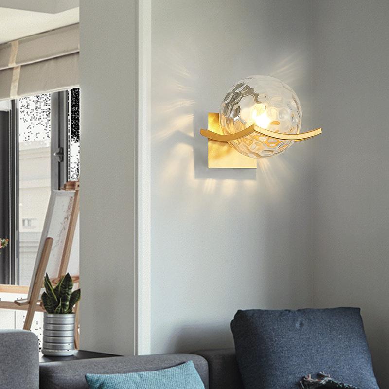 Nordic Style LED Glass Wall Lamp for Bedroom, Hallway & Living Room