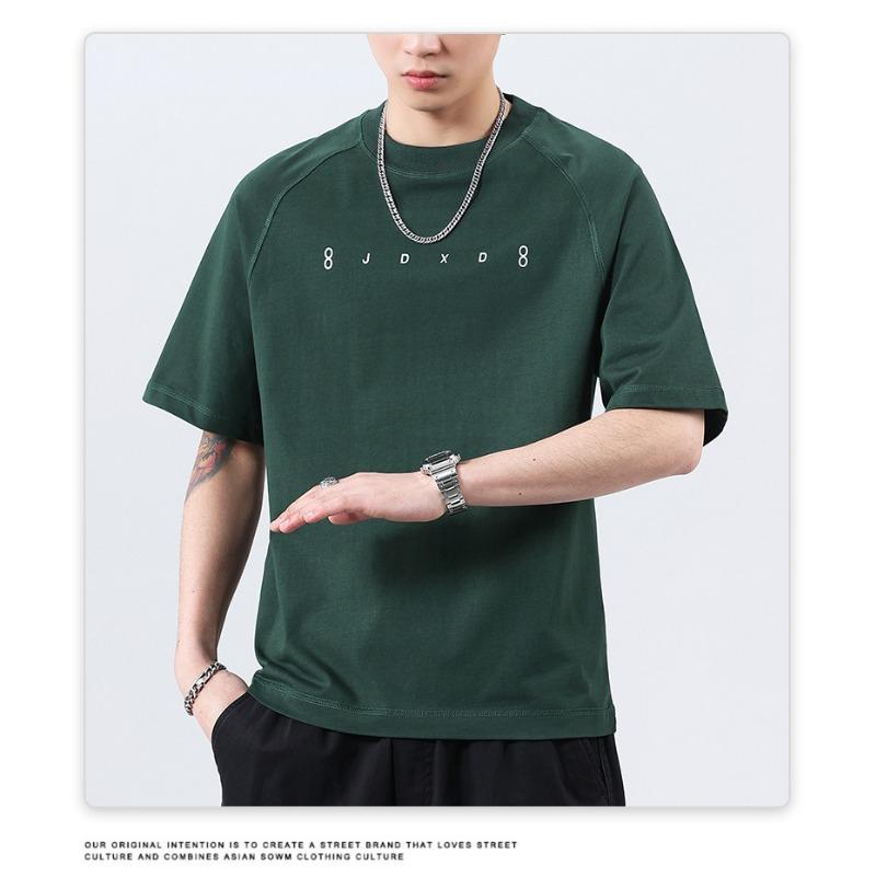 Latest Summer High-density Knitted Comfortable Fit Printed Mens T-shirt Short-sleeved