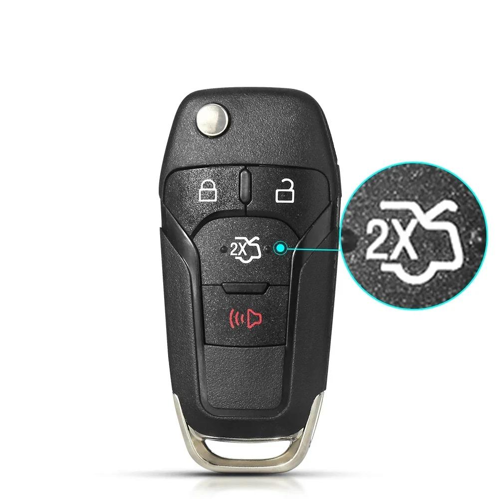 Flip Remote Key Shell 2/3/4 Buttons Case For Ford - F-150 Fusion F-250 F-350 Focus Mk Mk7 Explorer Ranger Hu101
