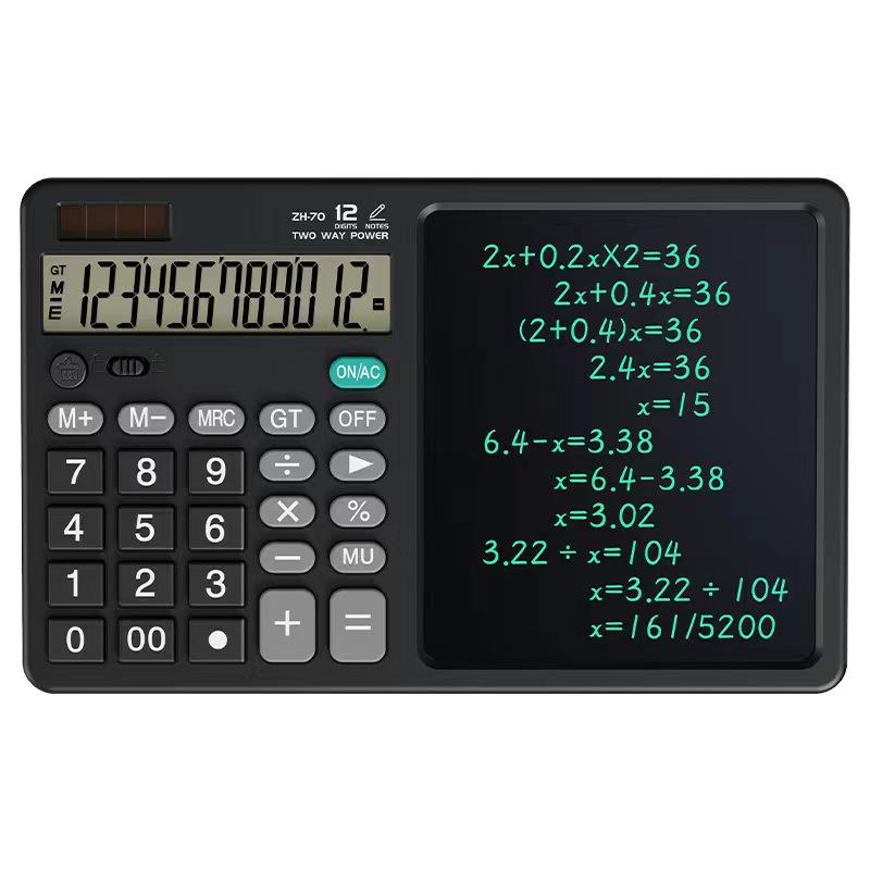 High-Brightness XL Screen Desktop Calculator with Writing Pad