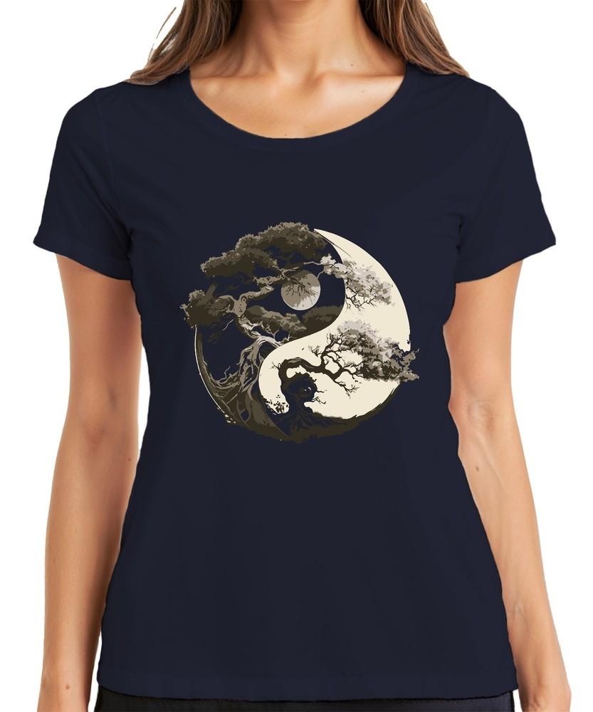 Tree Of Life Yin Yang Moon Zen Balance Nature Meditation Yoga Unisexs TShirt S