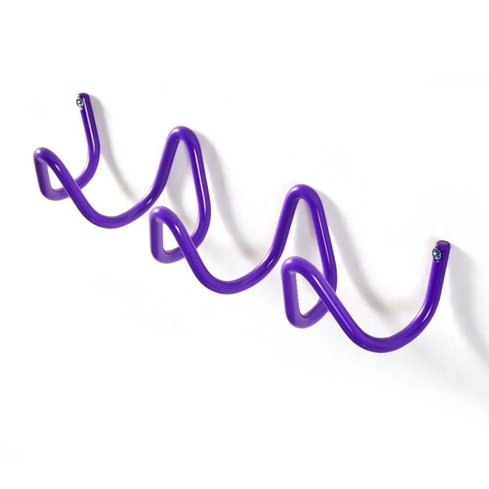 Kovový nástěnný háček ve vlnitém tvaru Minimalistický nástěnný držák na drobnosti Odolný proti vlhkosti a vodě Věšák na oblečení za dveře