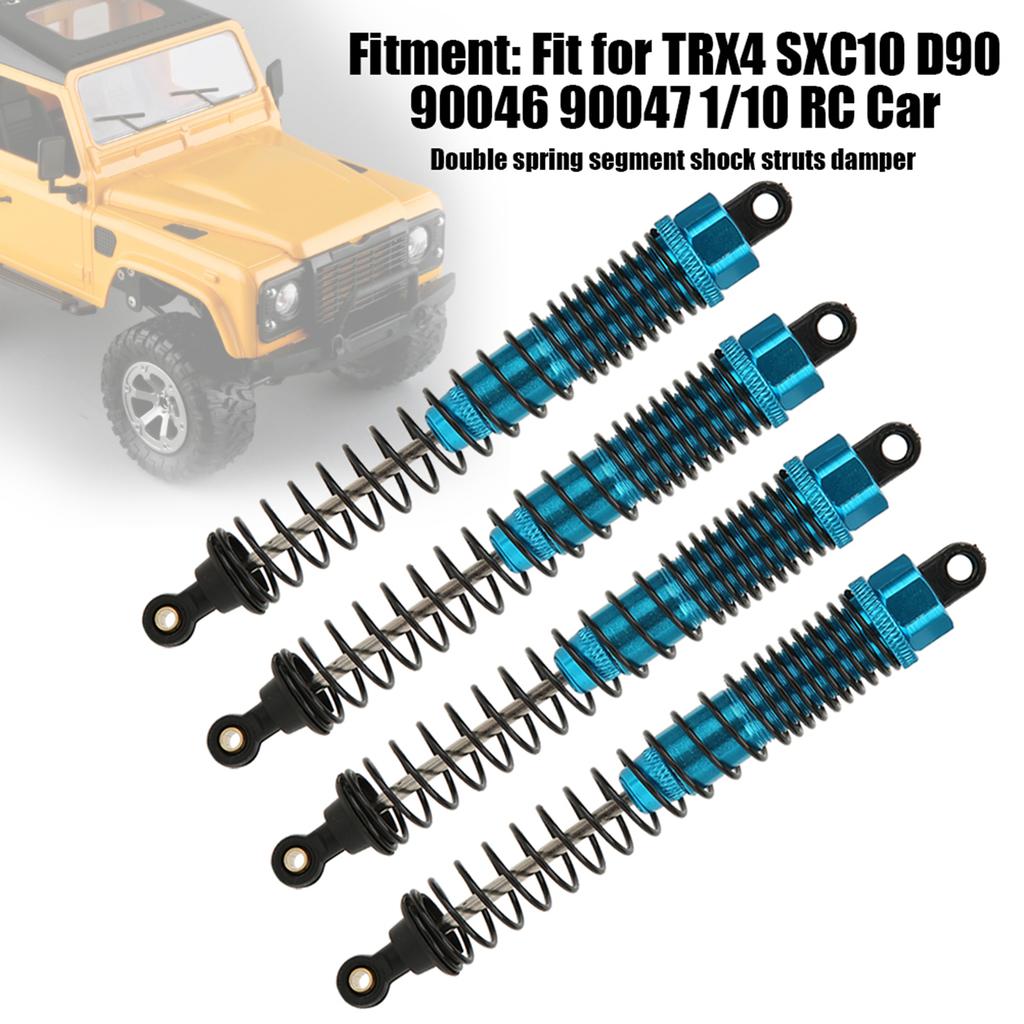 CNC Universal Shock Struts Damper 127mm Fit for TRX4 SXC10 D90 1 10 RC Car (Blue)