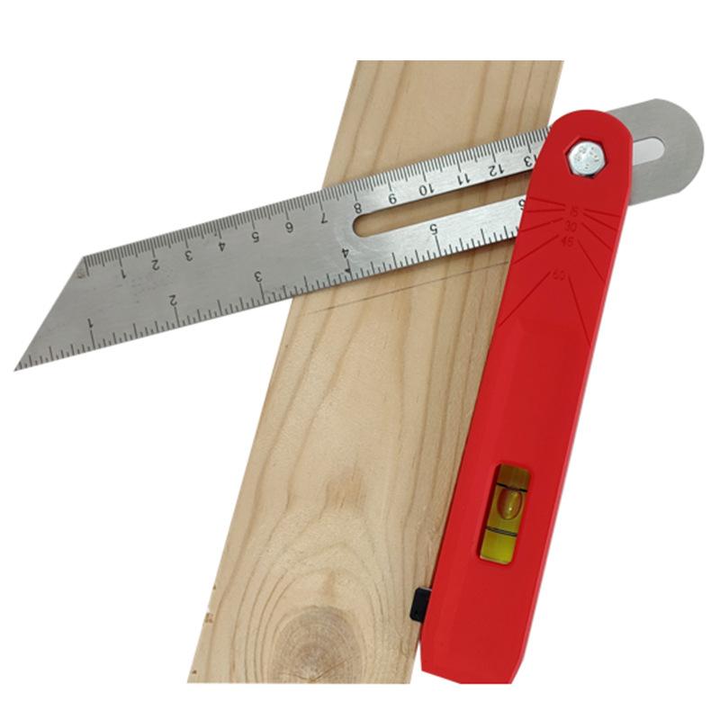 T-Type Angle Ruler 45° Adjustable Bevel Ruler High Precision Woodworking Square for Tile Marking