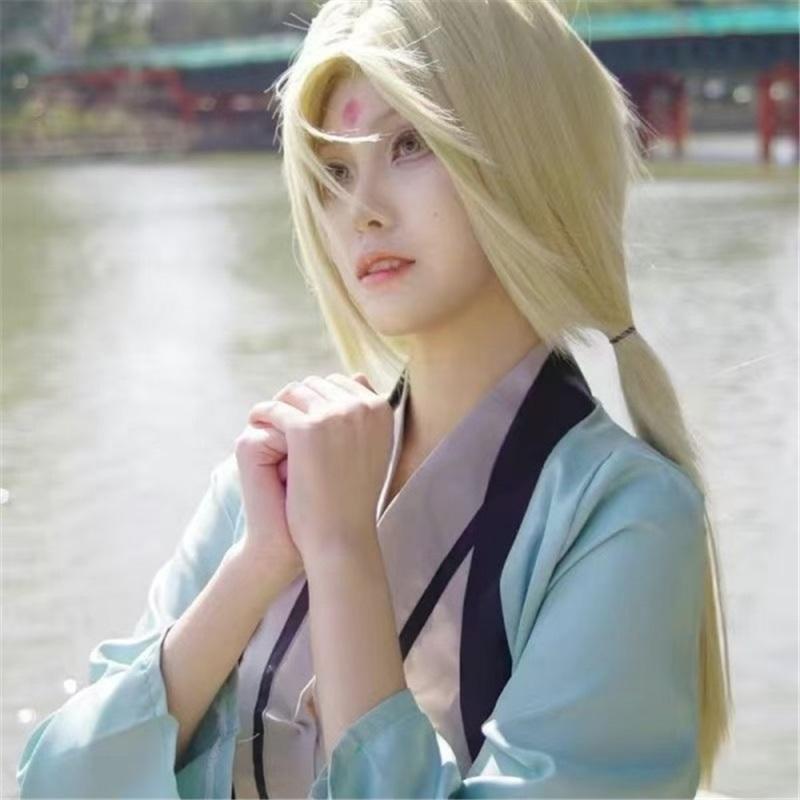 Naruto Shippuden Tsunade Cosplay Uniform, Female Fifth Hokage Konoha Ninja Role Play Costume for Anime Party