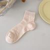 Chaussettes d'été fines en maille ajourée Chaussettes élégantes style ballerine Chaussettes pour femmes Chaussettes respirantes de couleur unie