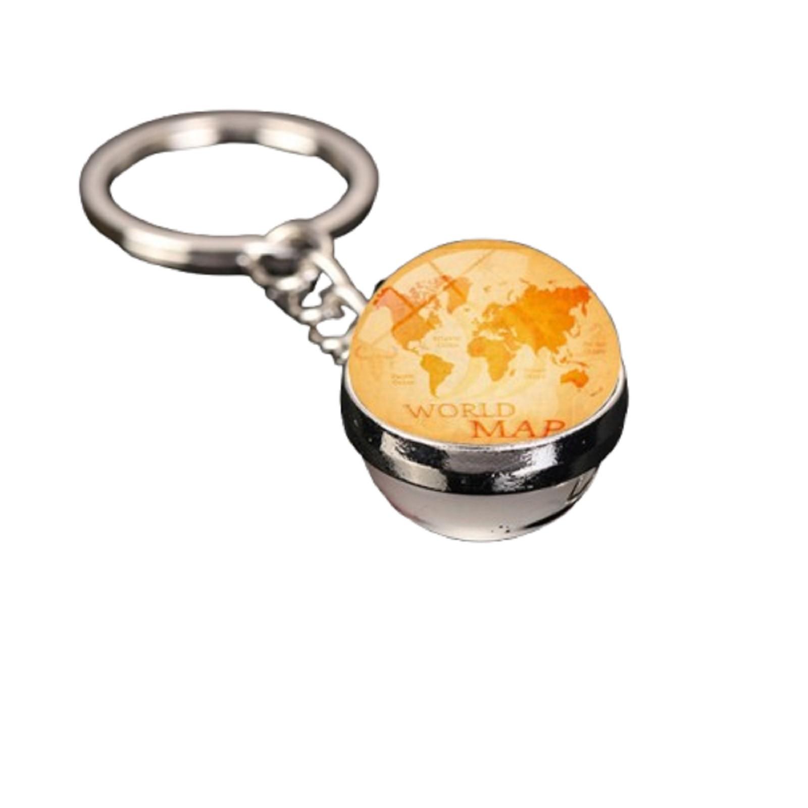 

Искусство Винтаж Карта Мира Двусторонний Стеклянный Шар Брелок Ювелирные Изделия Подвеска Брелок One Size