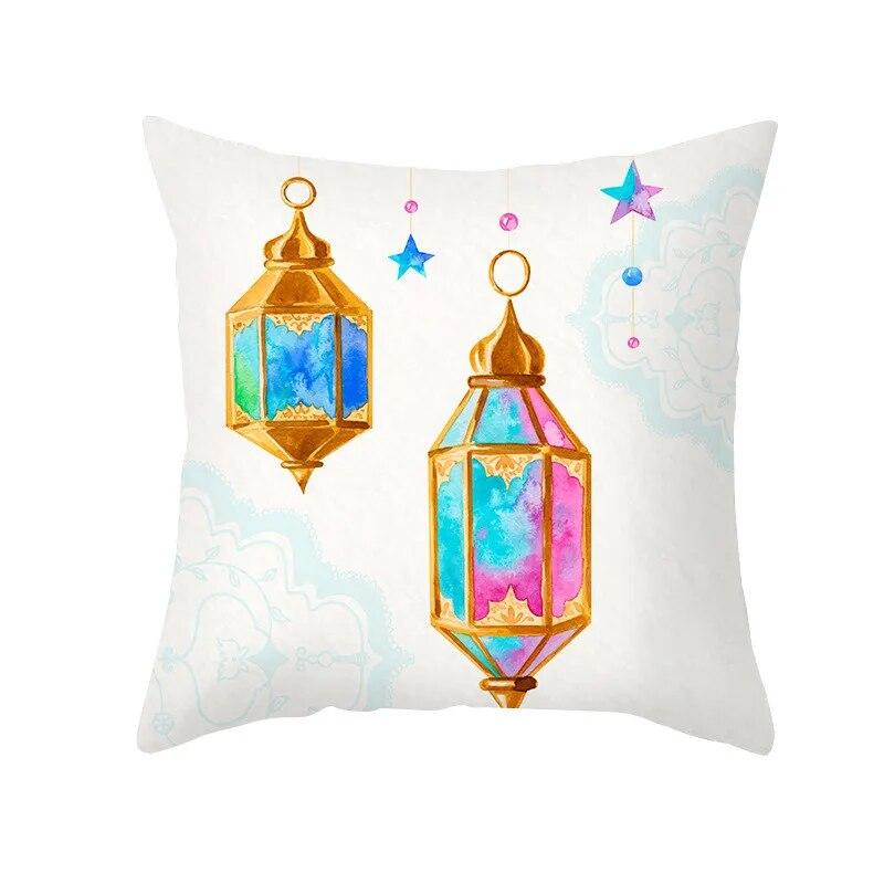 45x45cm New Islamic Muslim Party Decoration Gift Pillow Cover Sofa Office Seat Car Lumbar Cushion   Home